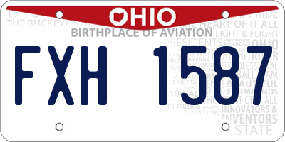 OH license plate FXH1587