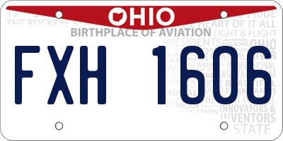 OH license plate FXH1606