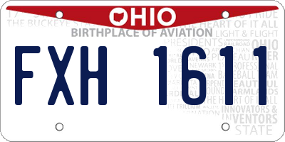 OH license plate FXH1611