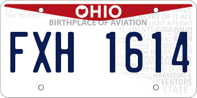 OH license plate FXH1614