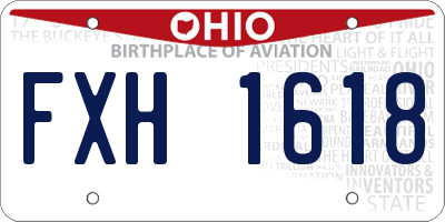 OH license plate FXH1618
