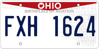 OH license plate FXH1624
