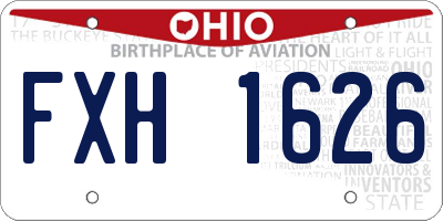 OH license plate FXH1626