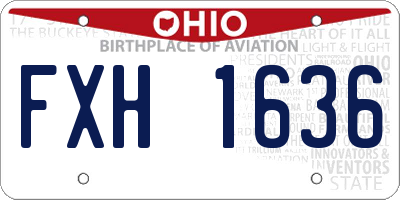 OH license plate FXH1636