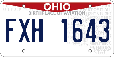 OH license plate FXH1643
