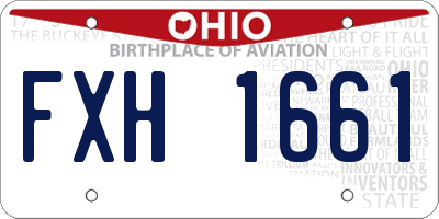 OH license plate FXH1661