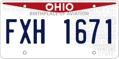 OH license plate FXH1671