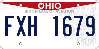 OH license plate FXH1679