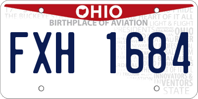 OH license plate FXH1684