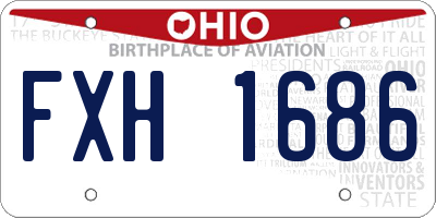 OH license plate FXH1686