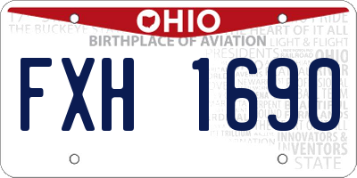 OH license plate FXH1690