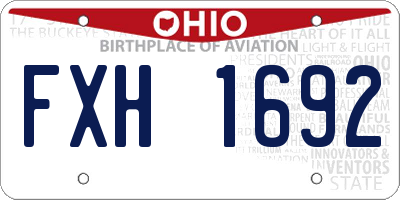 OH license plate FXH1692