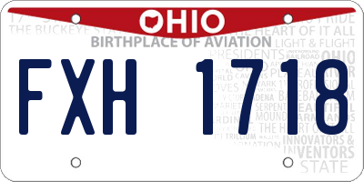 OH license plate FXH1718