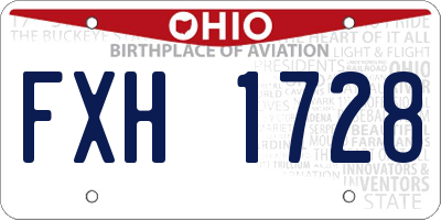 OH license plate FXH1728