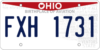 OH license plate FXH1731