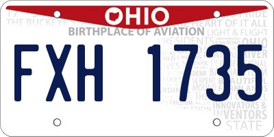 OH license plate FXH1735
