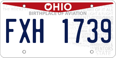 OH license plate FXH1739