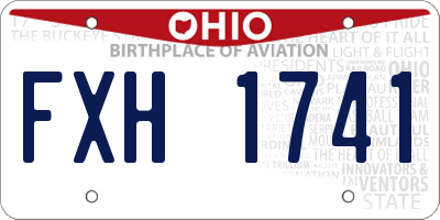 OH license plate FXH1741