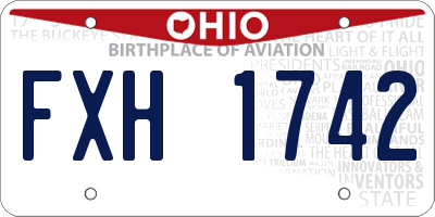 OH license plate FXH1742