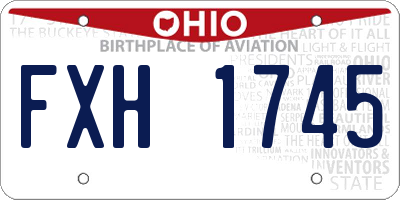 OH license plate FXH1745