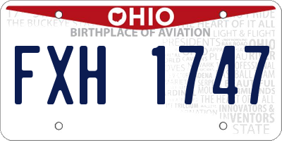 OH license plate FXH1747