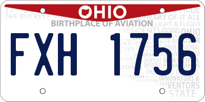 OH license plate FXH1756
