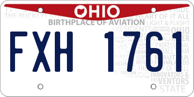 OH license plate FXH1761