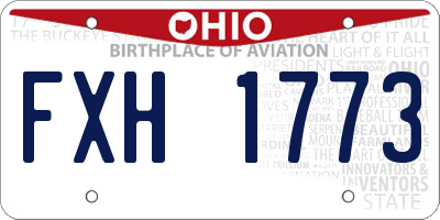 OH license plate FXH1773