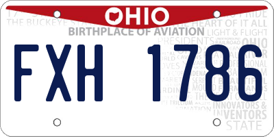 OH license plate FXH1786