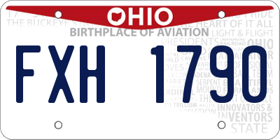 OH license plate FXH1790