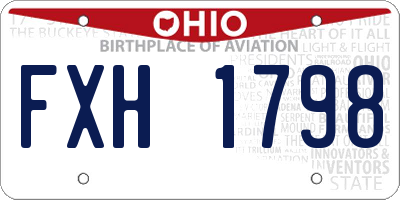 OH license plate FXH1798