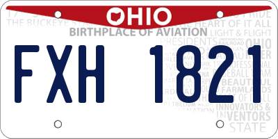 OH license plate FXH1821