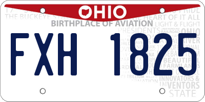 OH license plate FXH1825