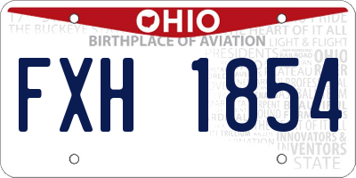 OH license plate FXH1854