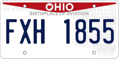 OH license plate FXH1855