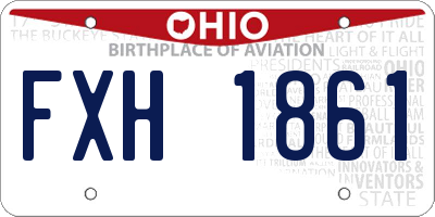 OH license plate FXH1861