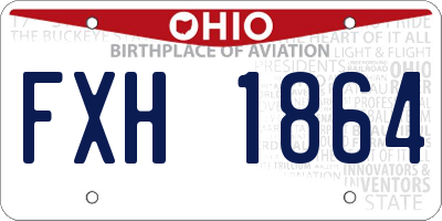 OH license plate FXH1864