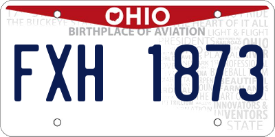 OH license plate FXH1873