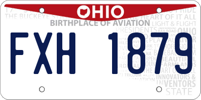 OH license plate FXH1879