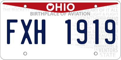 OH license plate FXH1919