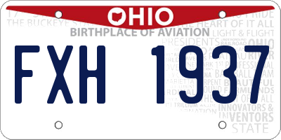 OH license plate FXH1937