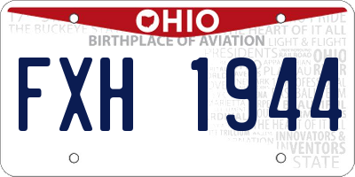 OH license plate FXH1944