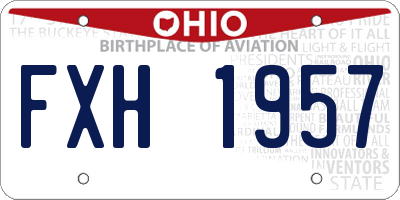 OH license plate FXH1957