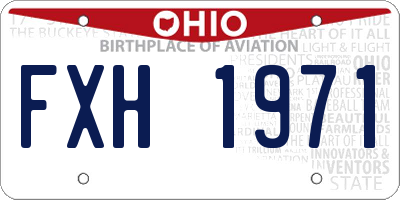 OH license plate FXH1971