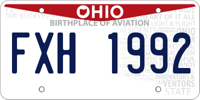 OH license plate FXH1992