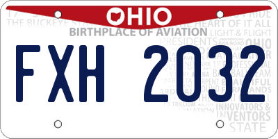 OH license plate FXH2032