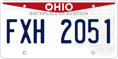 OH license plate FXH2051