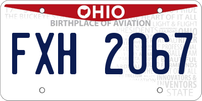 OH license plate FXH2067