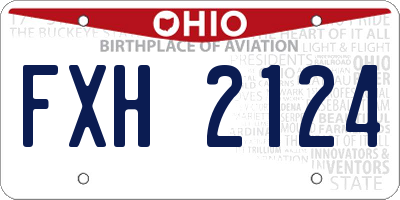 OH license plate FXH2124