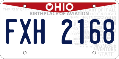 OH license plate FXH2168